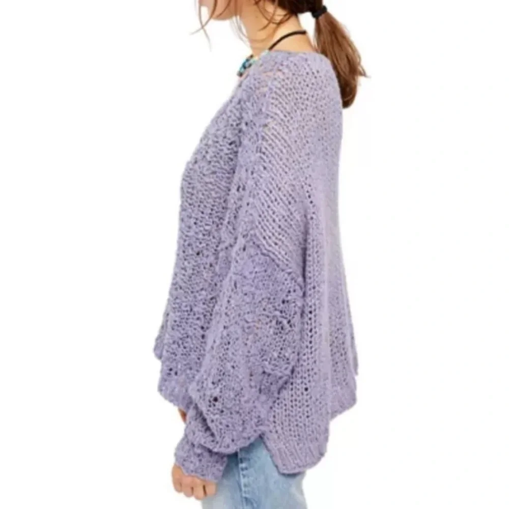 Free People Women's‎ Sunday Shore Open Knit Pullover Sweater XS